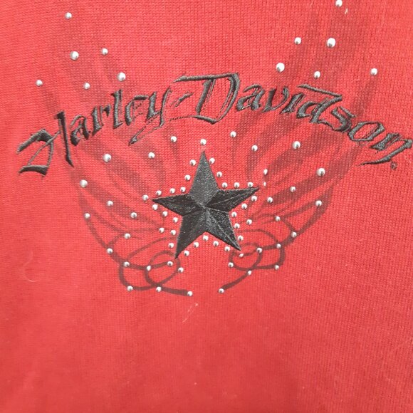 Harley Davidson turtle-neck deep red sweater Size M - Picture 8 of 9